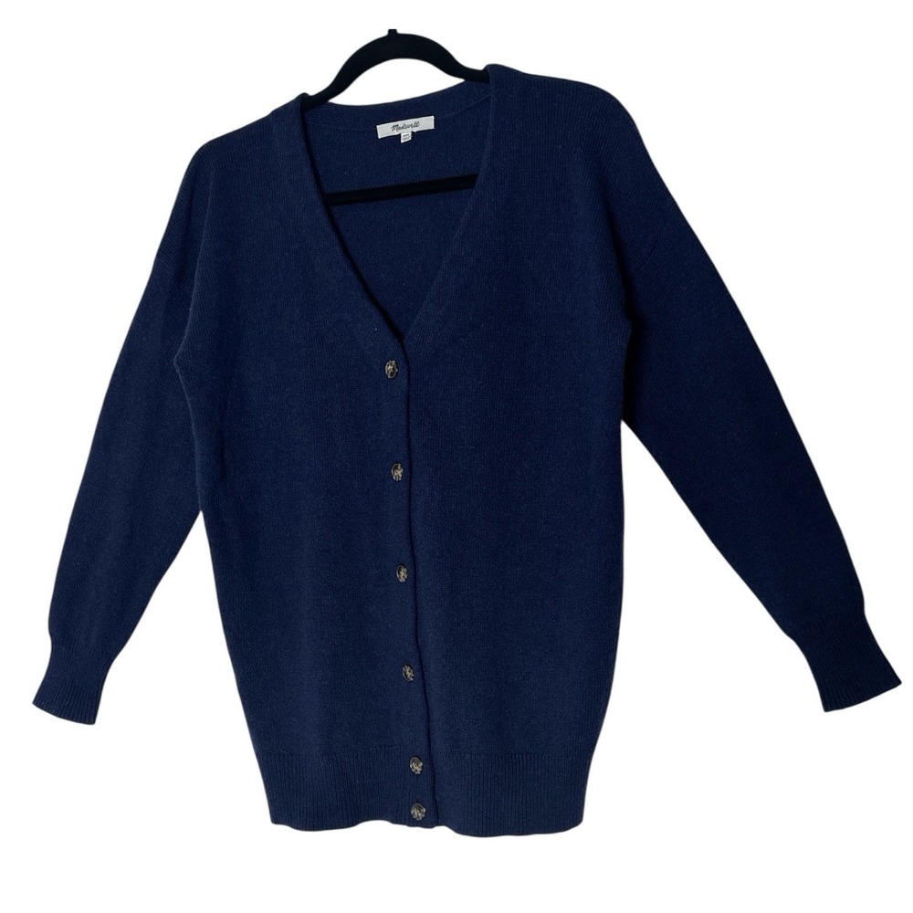 Madewell Merino Wool Blend Cardigan Sweater Womens XXS Oversized Button Up Cozy